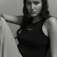 MAISON KITSUNÉ PARIS RIBBED TANK TOP