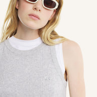 BABY FOX FINE RIB KNITTED TANK TOP