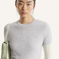 BABY FOX FINE RIB KNITTED TEE-SHIRT