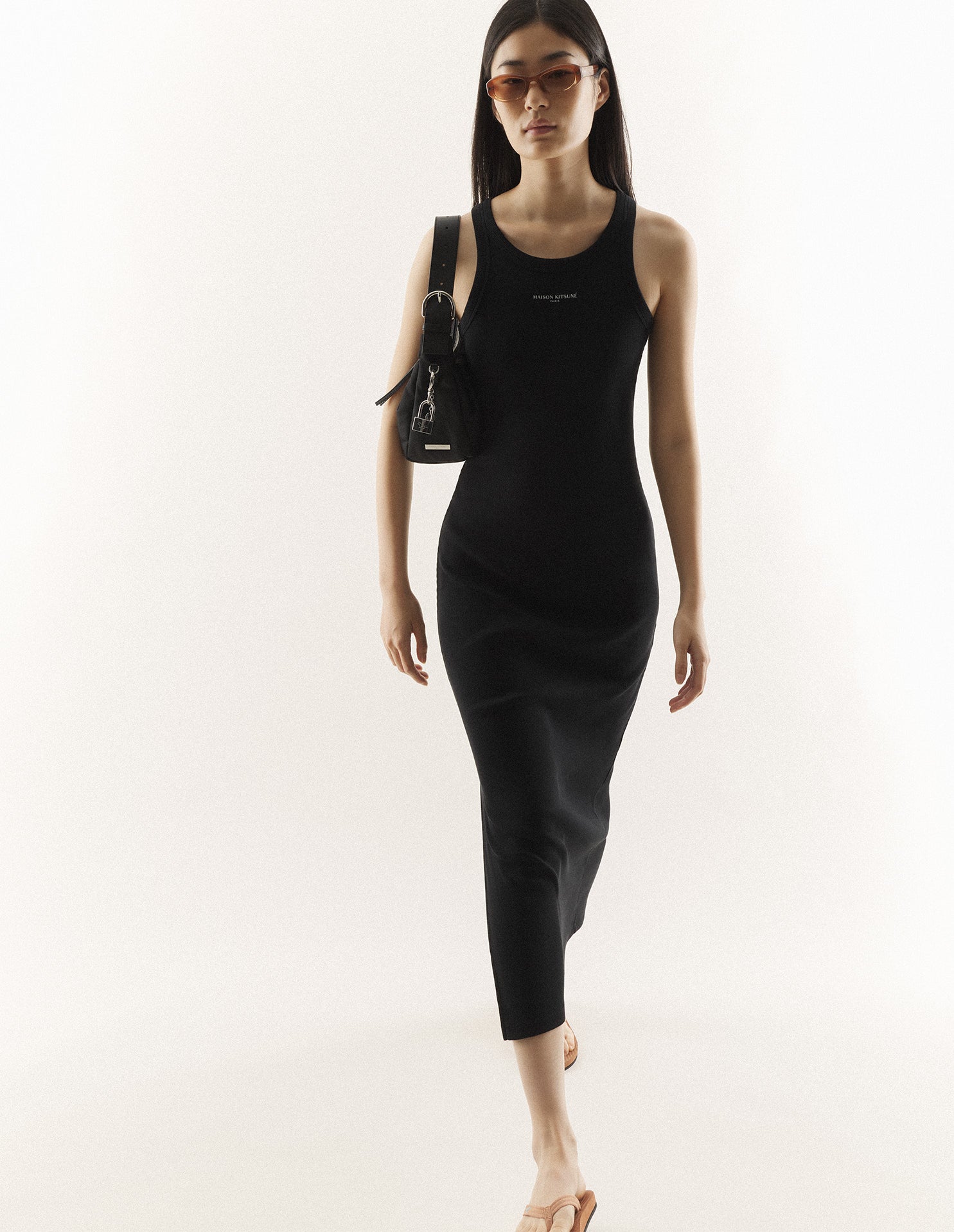 MAISON KITSUNÉ PARIS RIBBED TANK DRESS