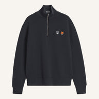 DOUBLE FOX HEAD HALF ZIP COMFORT SWEATSHIRT