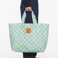 CAFE KITSUNE CHECKERBOARD MAXI TOTE BAG