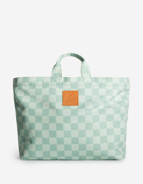 CAFE KITSUNE CHECKERBOARD MAXI TOTE BAG