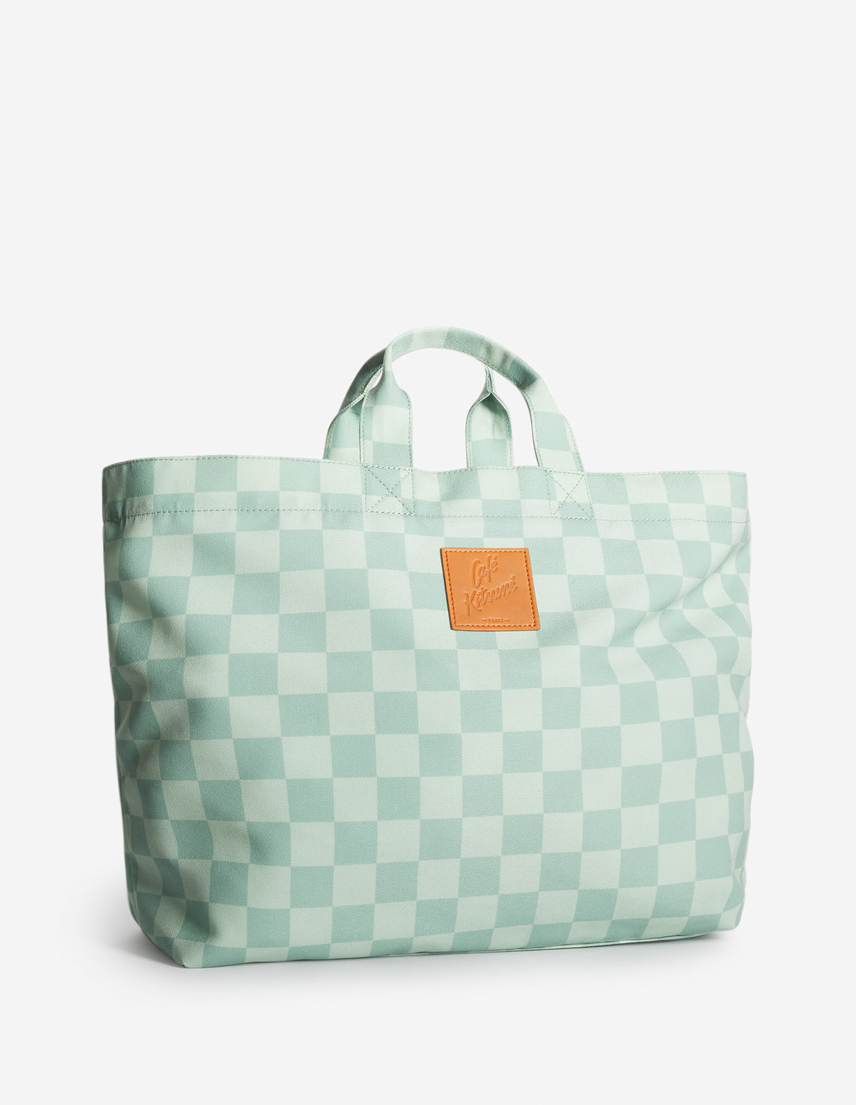 CAFE KITSUNE CHECKERBOARD MAXI TOTE BAG