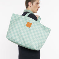 CAFE KITSUNE CHECKERBOARD MAXI TOTE BAG