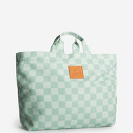CAFE KITSUNE CHECKERBOARD MAXI TOTE BAG