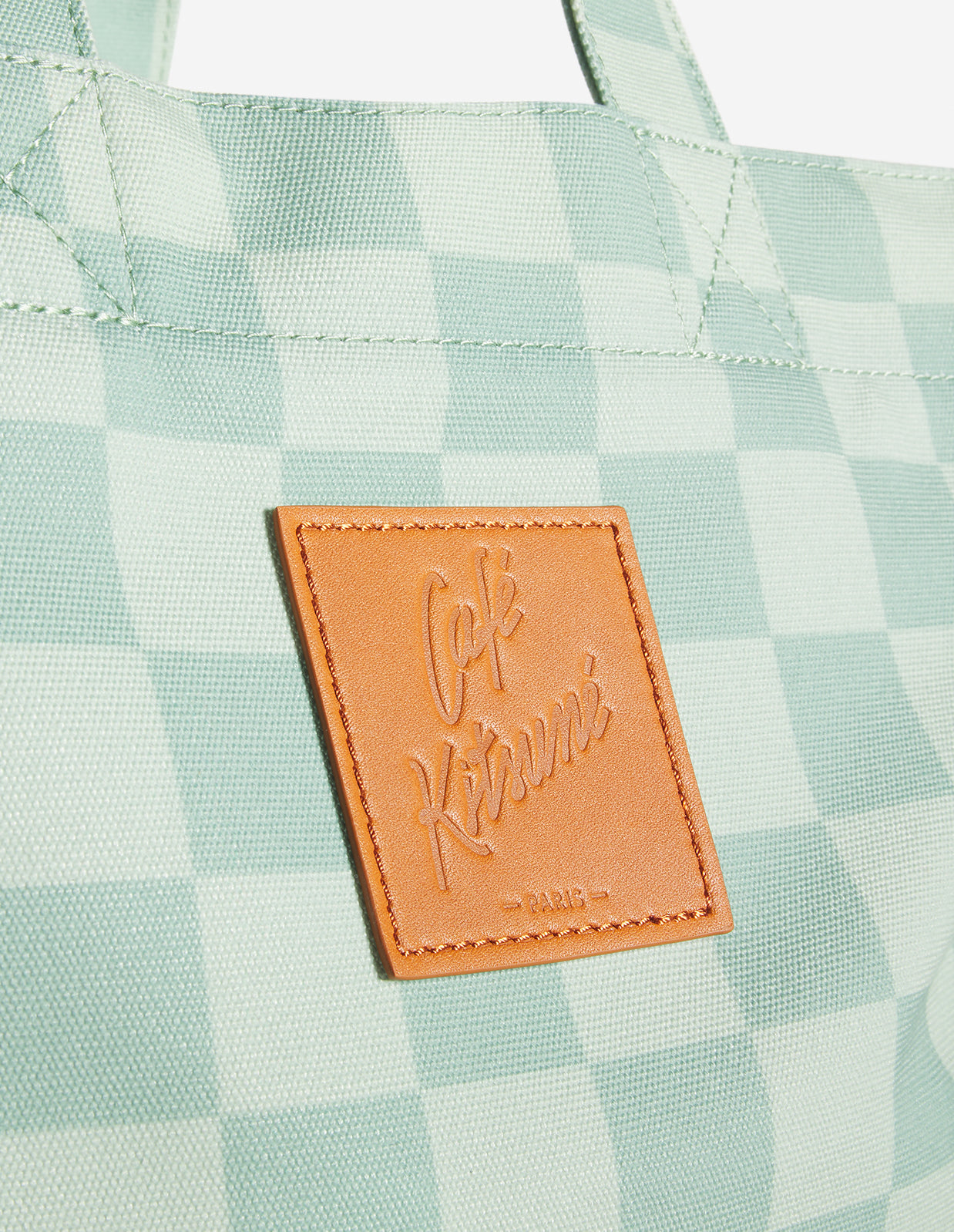 CAFE KITSUNE CHECKERBOARD MAXI TOTE BAG