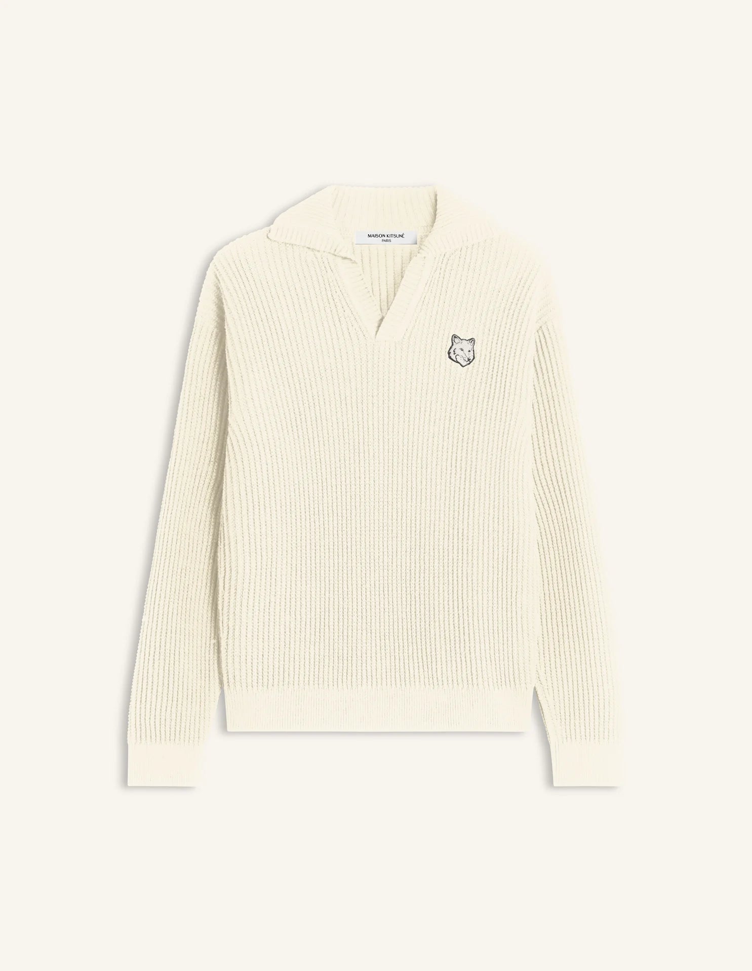 FOX HEAD COTTON RIBBED POLO JUMPER